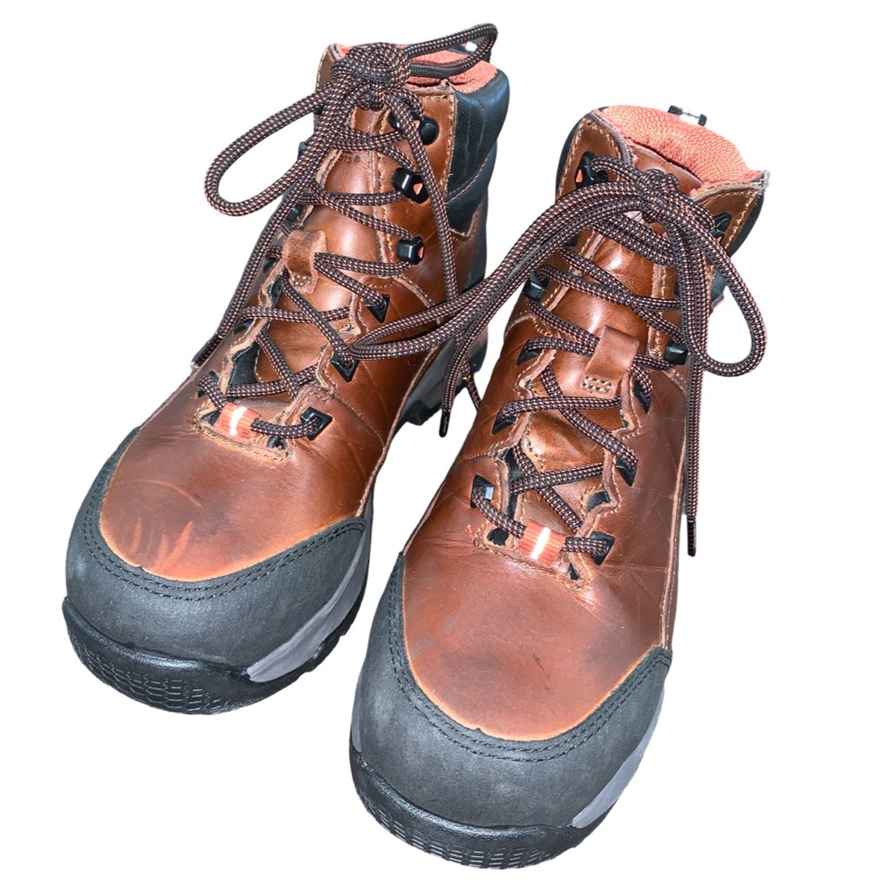 Ace Steel Toe Leather Work Boots Ladies Size 8.5